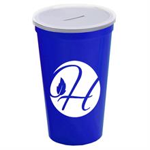 22 oz. Stadium Cup With Coin Slot Lid